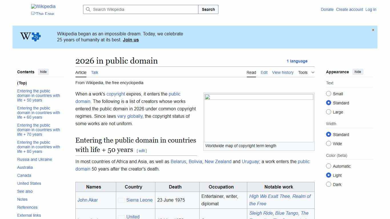 2026 in public domain - Wikipedia
